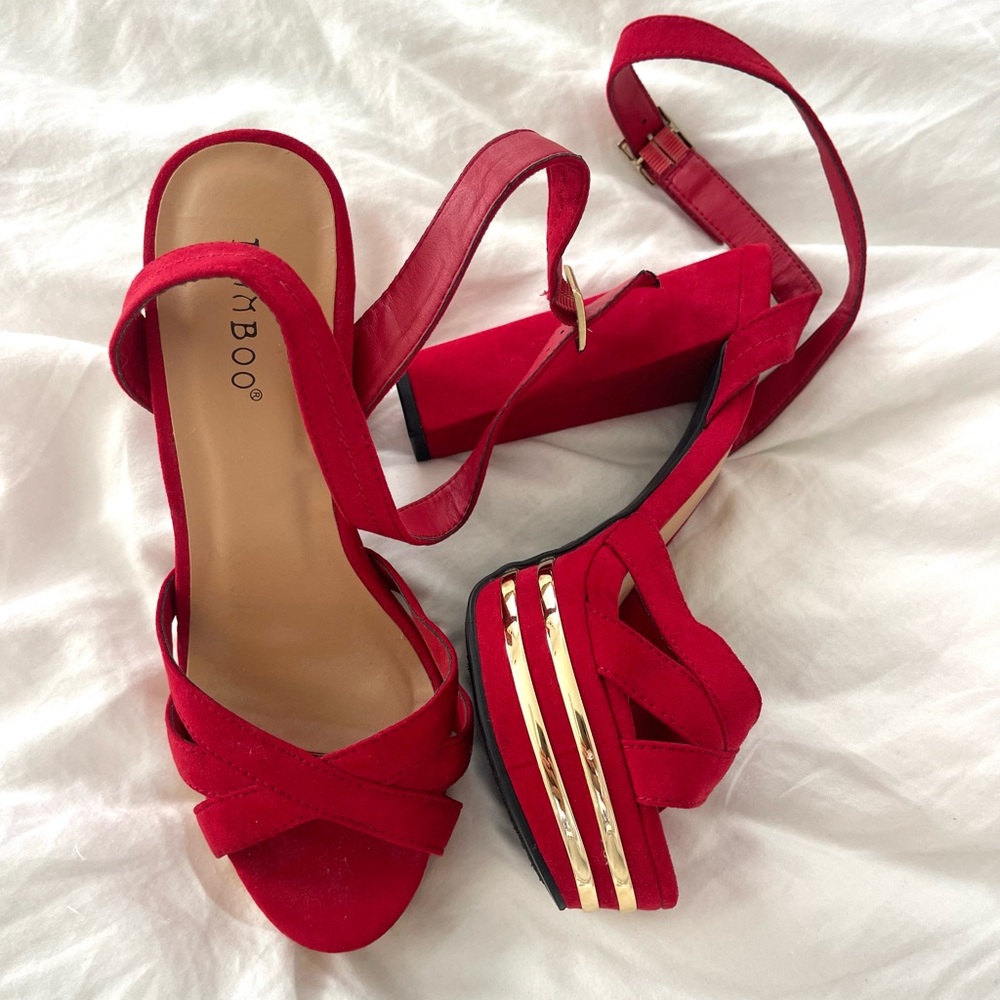 Red & Gold Heels❤️ - Picture 3 of 6